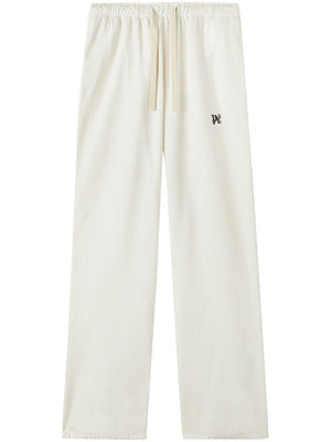 PALM ANGELS Monogram Embroidered Track Pants for Men | SS24 Season