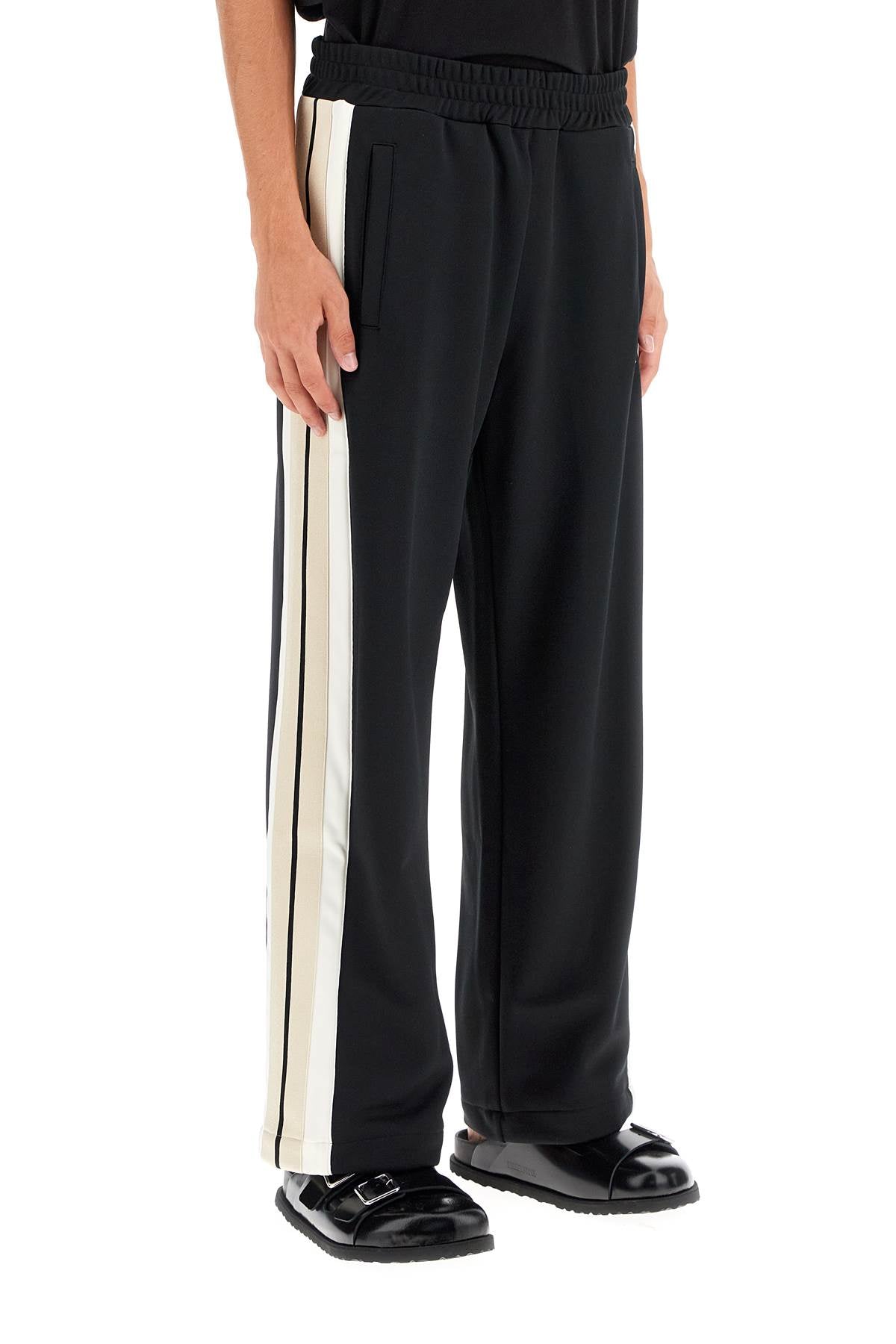 PALM ANGELS Contrast-Striped Glossy Joggers