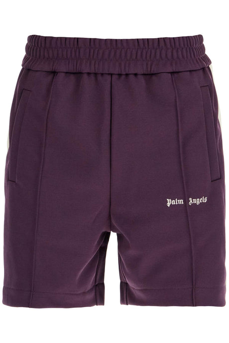 PALM ANGELS Contrast Band Track Bermuda Shorts - Relaxed Fit