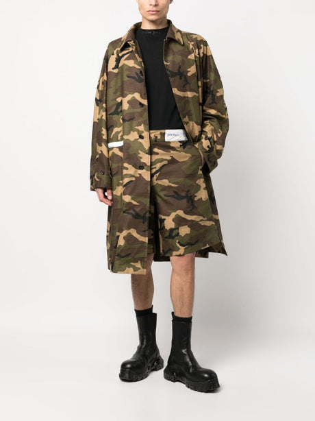 PALM ANGELS Men's Camouflage Print Cotton Shorts for FW23