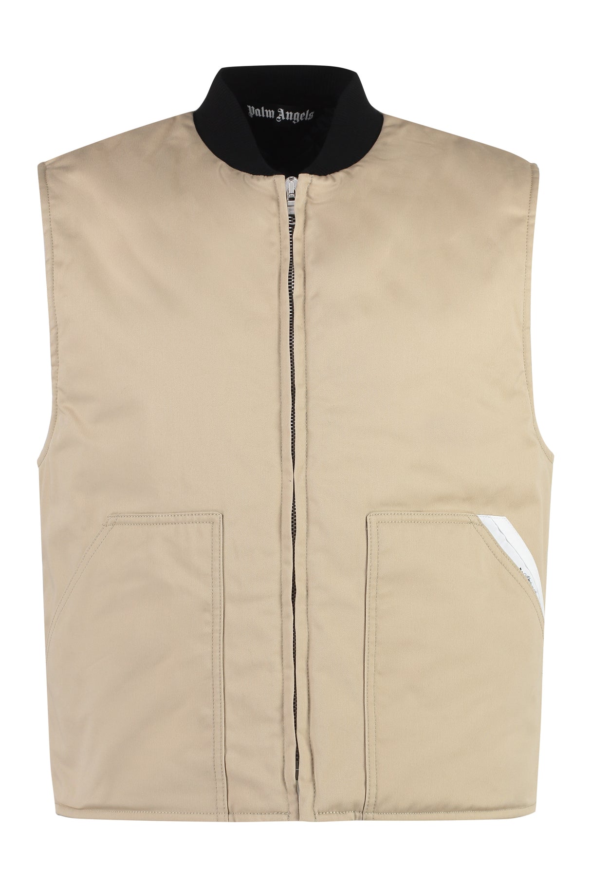 PALM ANGELS Men's Beige Padded Field Vest for FW23