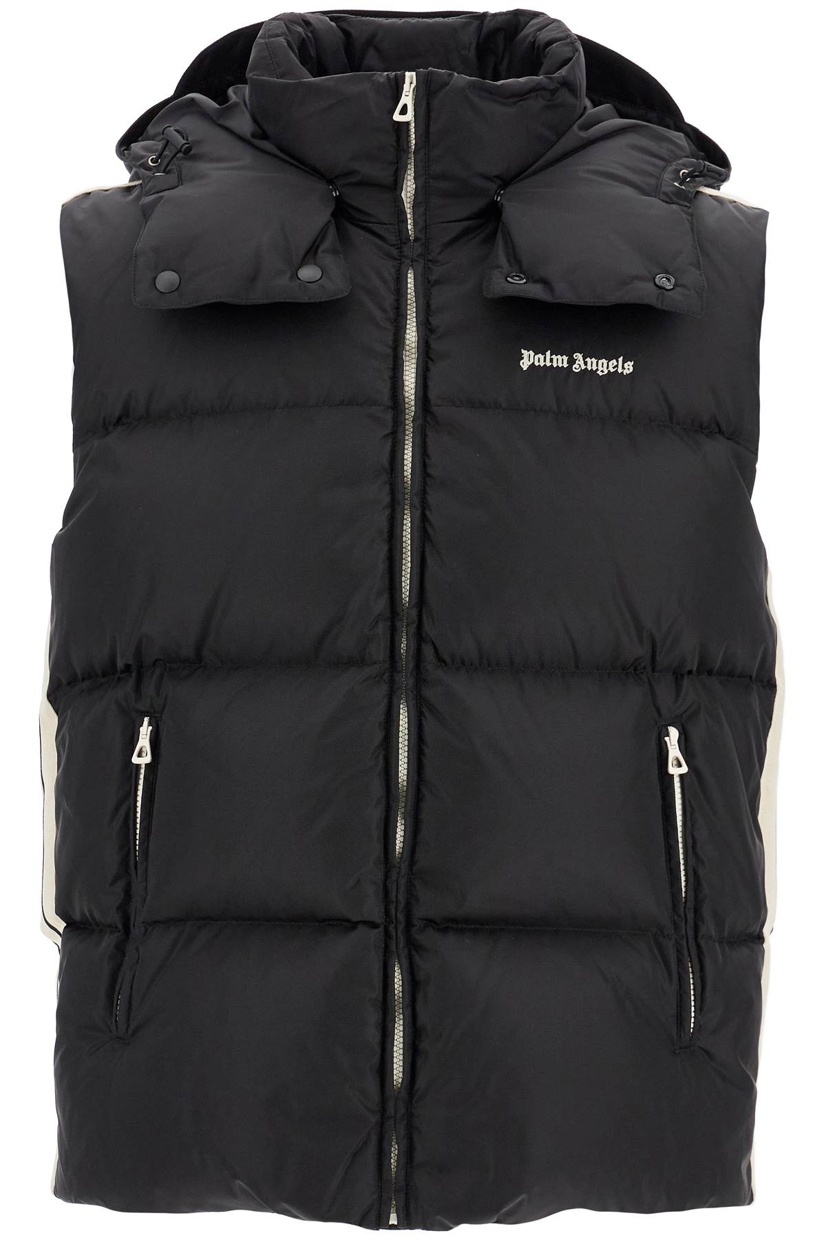 PALM ANGELS Sleeveless Down Jacket with Contrasting Details - Size M