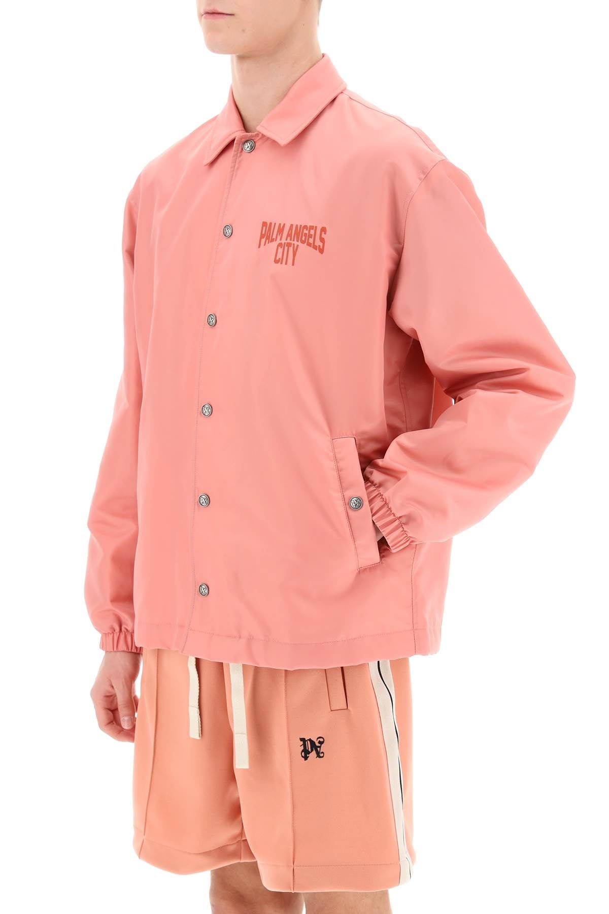 City Coach Jacket - Pink Nylon Twill