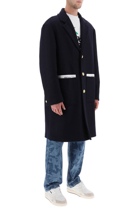 Blue Wool and Cashmere Jacket for Men - FW23 Collection