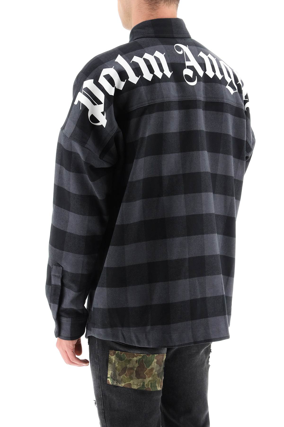 PALM ANGELS Checkered Cotton Overshirt for Men - FW24