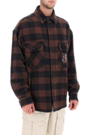 PALM ANGELS Monogram Print Cotton Overshirt