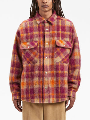 PALM ANGELS Checkered Wool Overshirt