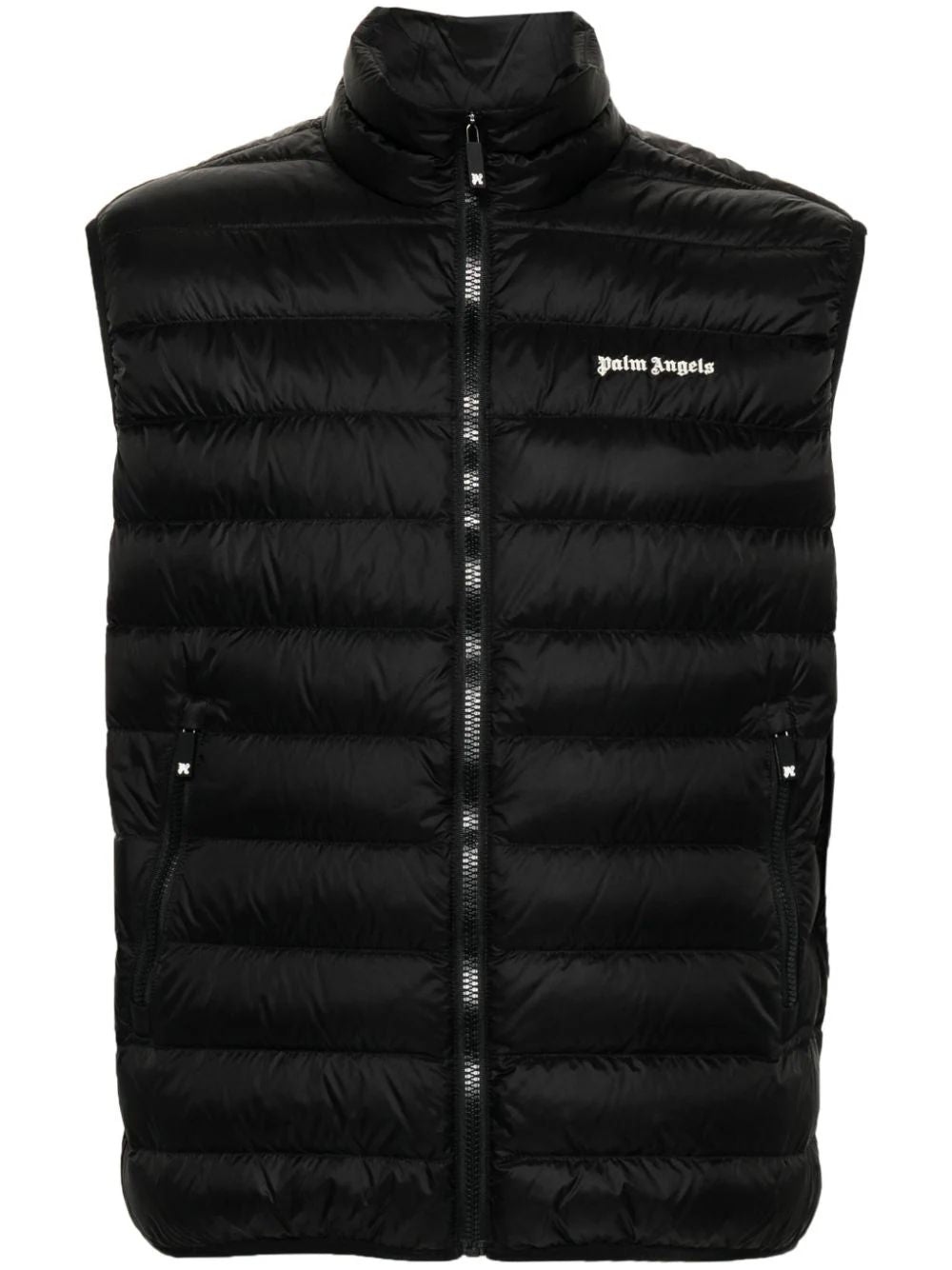 PALM ANGELS Men's Adjustable Full Zip Down Vest