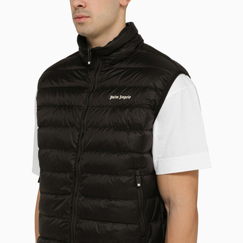 PALM ANGELS Men's Adjustable Full Zip Down Vest