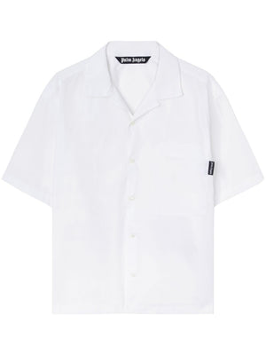 PALM ANGELS Curved Logo Classic Shirt - SS25 Collection