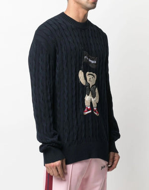 PALM ANGELS Pirate Bear Knit Sweater