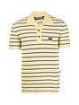 PALM ANGELS Stripe Terry Knit Logo Polo Shirt