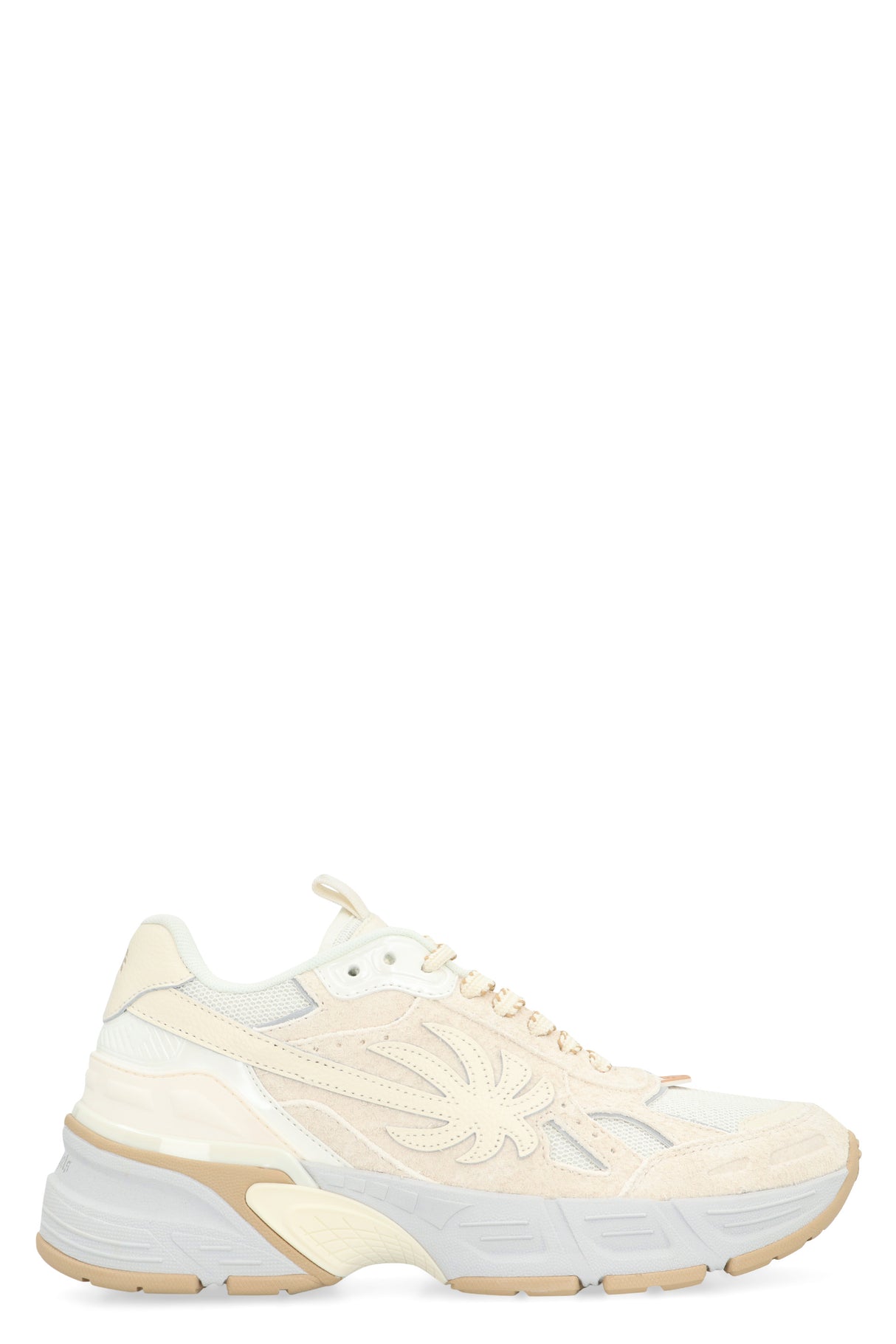 PALM ANGELS White Leather and Fabric Low-Top Sneakers for Men - SS24 Collection