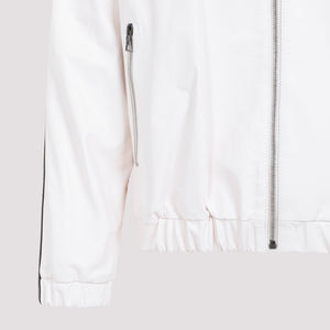 PALM ANGELS White Monogram Leather Jacket for Men - SS24 Collection