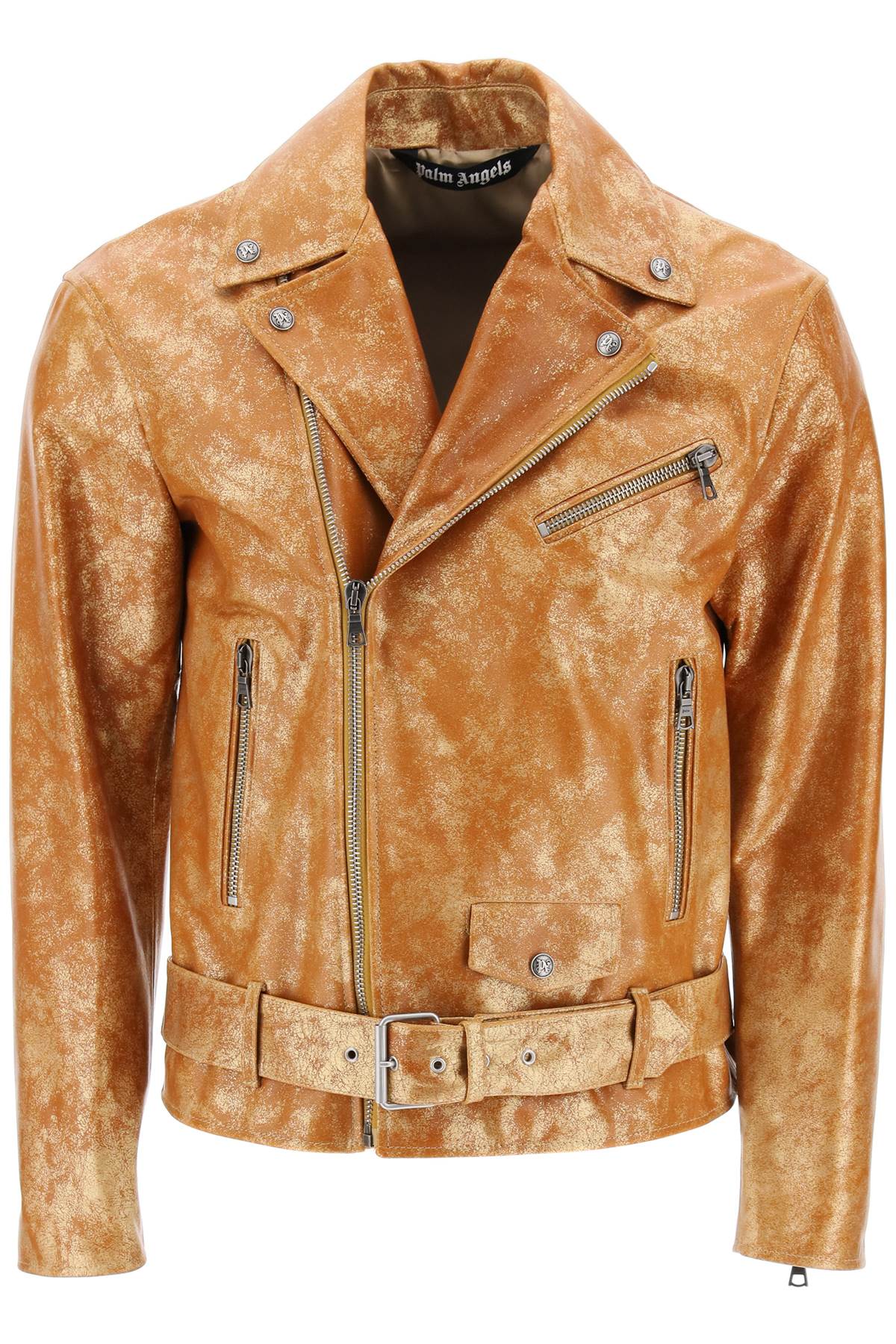 City Biker Jacket بمطبوعات بطابع Palm Angels