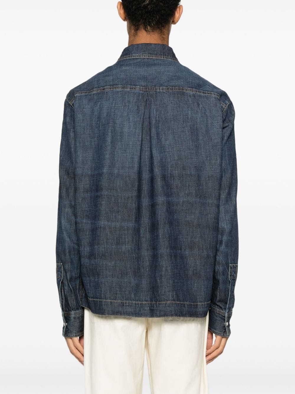 Blue Timeless Denim Track Jacket for Men