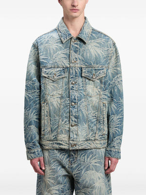 PALM ANGELS Indigo Palms Denim Jacket