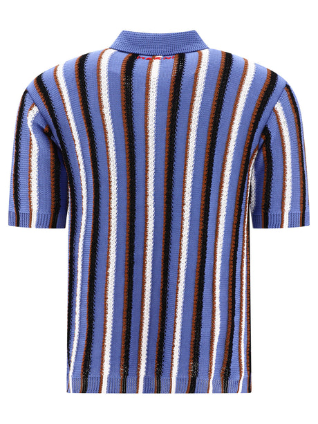 MARNI Men's Long Sleeve Polo Shirt - Blue (24SS)