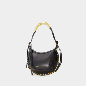 ISABEL MARANT Elegant Moon Mini Handbag in Black and Gold