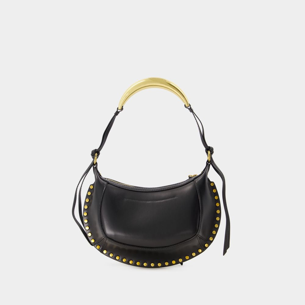 ISABEL MARANT Elegant Moon Mini Handbag in Black and Gold