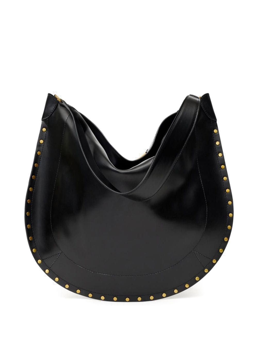 ISABEL MARANT Elegant Black and Gold Hobo Handbag