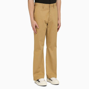 Men's Beige Cotton Trousers for SS24