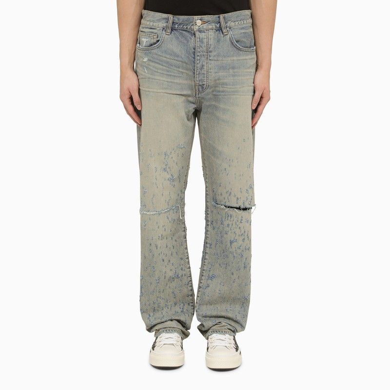 AMIRI Antique Indigo Ripped Jeans for Men