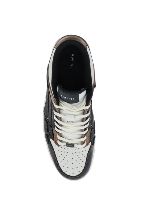 AMIRI Multicolor Grained Leather Men's Sneaker with Skeleton Applications