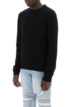 AMIRI Men's Cashmere Sweater with Tonal Stack Logo Embroidery