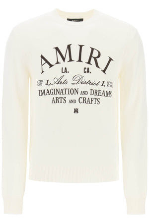 AMIRI Multicolor Men's Wool Sweater with Embroidered Arts District Details