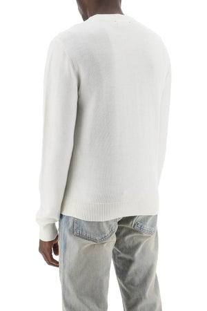Multicolor Men's Wool Sweater with Embroidered Arts District Details