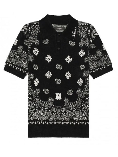 AMIRI Men's Classic Black Polo Shirt - SS24 Collection