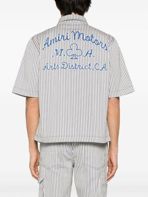 AMIRI Men's Black & White Camp Shirt for SS24