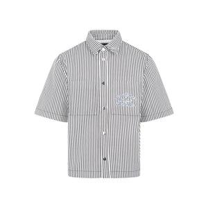 Men's Black & White Camp Shirt (SS24)