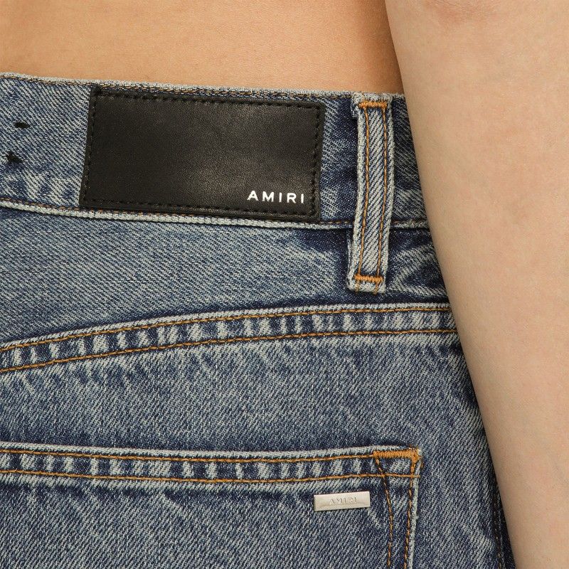 AMIRI Navy Cotton Denim Cargo Jeans for Women