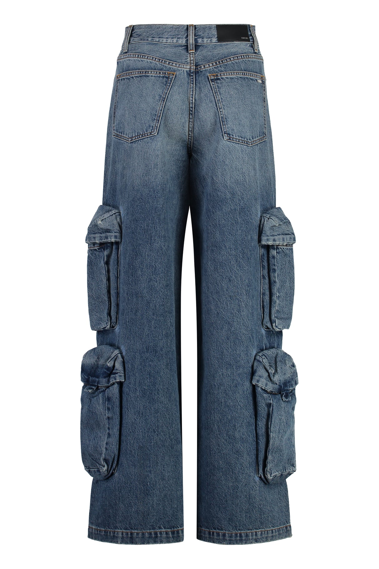 Women's Cargo Jeans with Multiple Pockets and Metal Rivets - SS24 Collection