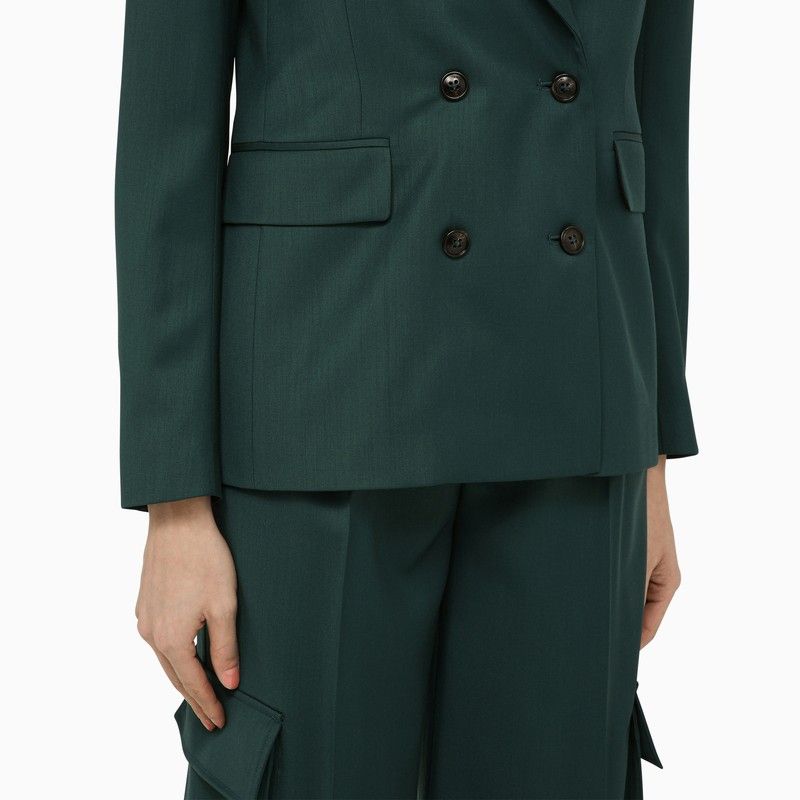 AMIRI Forest Green Wool Double-Breasted Jacket for Women - SS24