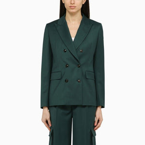 AMIRI Forest Green Wool Double-Breasted Jacket for Women - SS24