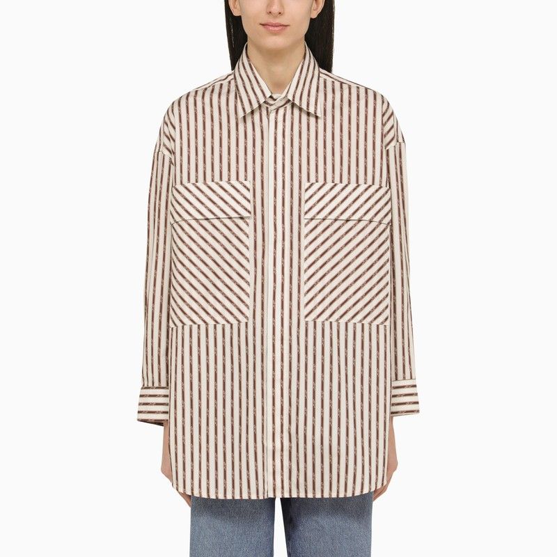 Striped Oversized Cotton Shirt