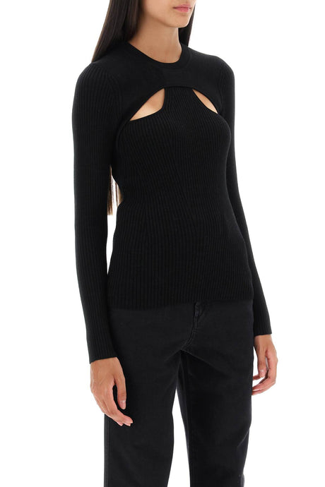 Áo len đen phong cách cho phụ nữ - FW23