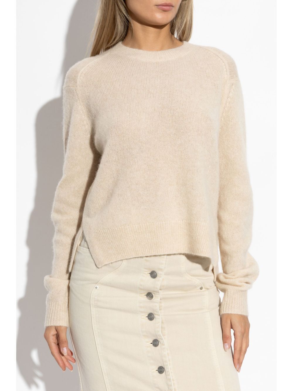 ISABEL MARANT Round Neck Sweater in Creamy Neutral