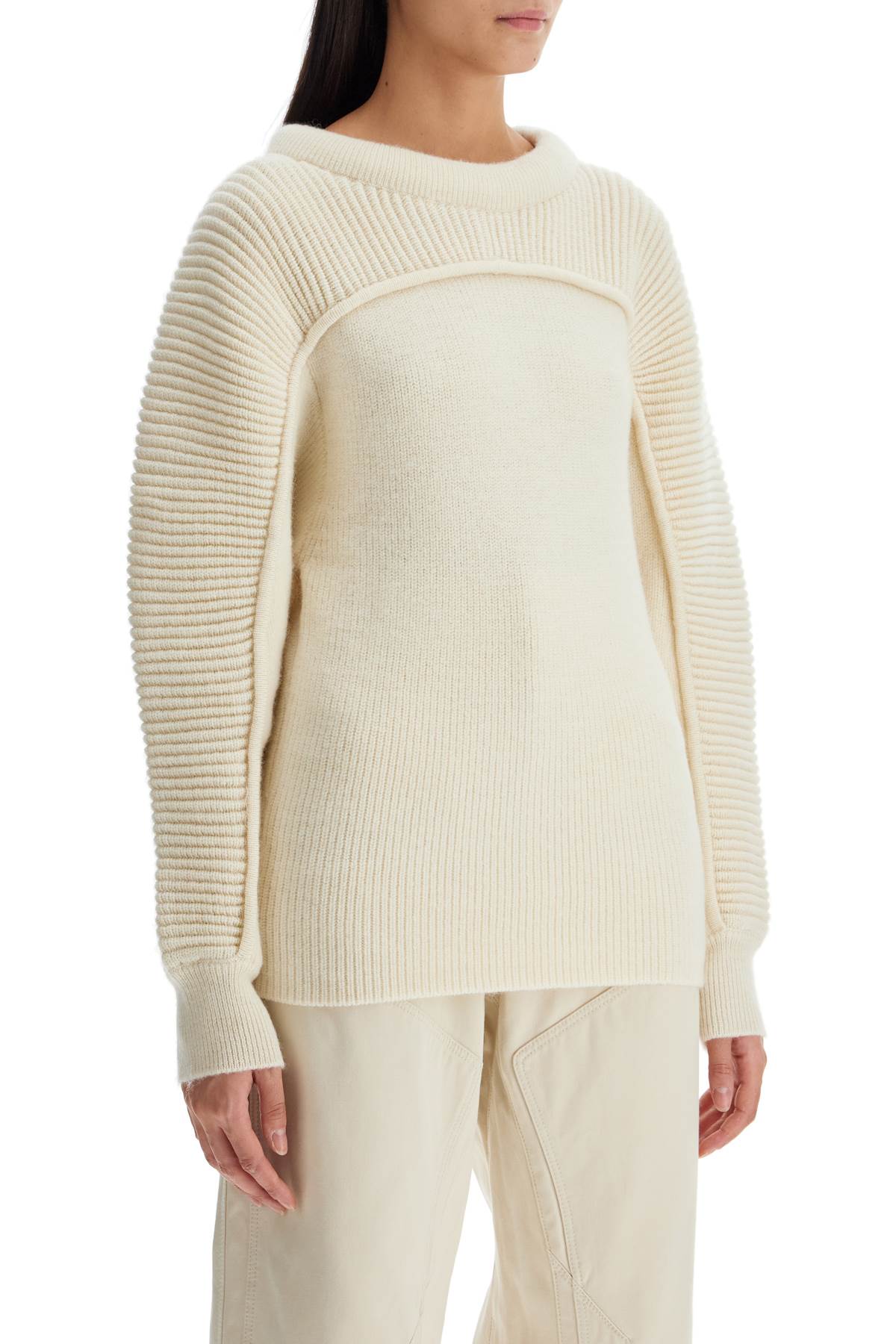 ISABEL MARANT Two-Tone Knit Pullover - Loose Fit, Size 36