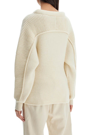 ISABEL MARANT Two-Tone Knit Pullover - Loose Fit, Size 36