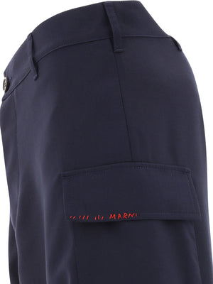 MARNI Men's 24FW Blue Shorts - Classic and Comfortable