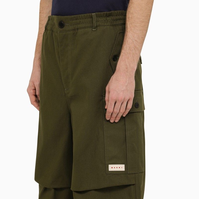 MARNI Oversized Green Cargo Pants for Men - SS24 Collection