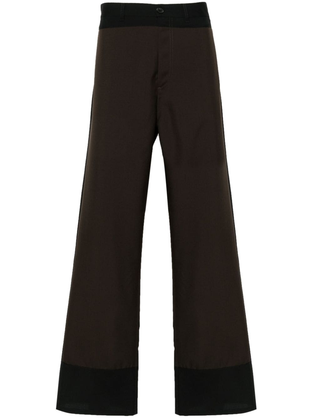 MARNI COLORBLOCK WOOL TROUSERS