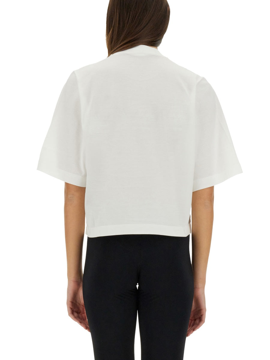 PALM ANGELS Cropped Logo T-Shirt for Women