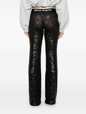 PALM ANGELS Sequin Flared Trousers