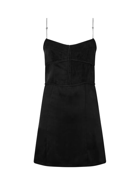 PALM ANGELS Metal Straps Mini Slip Dress