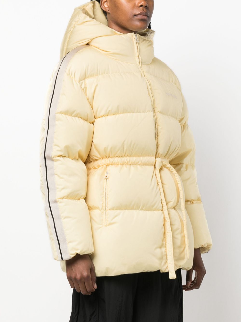 Women's Black Hooded Down Jacket from FW23 Collection by Palm Angels